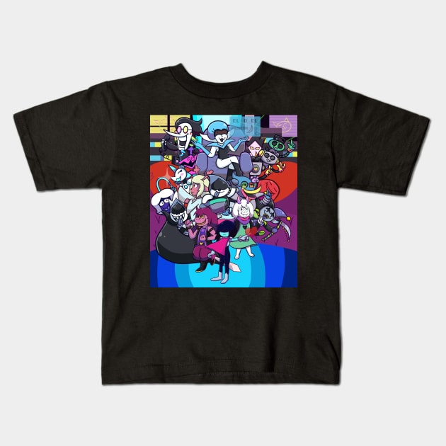 Deltarune Chapter 1 and 2 Kids T-Shirt by Magi 